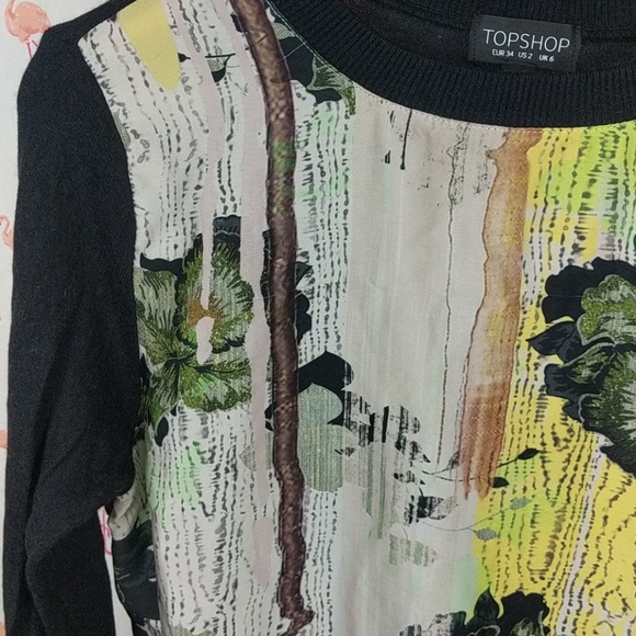 TOPSHOP Floral Print Lightweight Knit Sweater - Picture 9 of 9